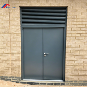Puertas Cortafuego Comerciales de Acero Certificadas en EE. UU. para Hoteles, Puertas Metálicas Exteriores Dobles con Clasificación de Resistencia al Fuego de 3 Horas, Seguridad Moderna, <span class=keywords><strong>Precio</strong></span> al por Mayor - Product Image 1