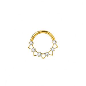 Bijoux de piercing corporel pour femmes, vente en gros, mode, ASTM F136 G23, anneau de nez clicker, pavé de CZ blanc, pour cartilage d'oreille, tragus, hélix, lobe - Product Image 5