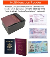 Página completa OCR ICAO9303 Lector de documentos Tarjeta de identificación Licencia de conducir Escáner de pasaporte para Terminal de autoservicio de KIOSK de aeropuerto automático