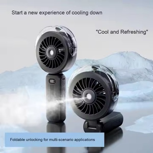 Ventilateur portable rechargeable pliable USB avec affichage numérique, haute vitesse, brumisateur, pour usage domestique et automobile, sur batterie - Product Image 6