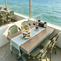 Chaise de jardin empilable de haute qualité pour salle de sport, café extérieur, terrasse, confortable, en rotin, imperméable, moderne