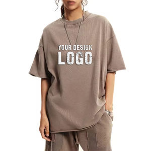 Camiseta Deportiva Holgada de Verano para Hombre, Estilo Vintage Lavado, con Logotipo Personalizado, Transpirable, Talla Grande - Product Image 5