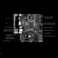 Iyi durumda GIGABYTE H410M-D2VX-SI/V2/V3 anakart GA H410 M.2 NVME ile 10th nesil I7 I5 I3 LGA1200 anakartlar için