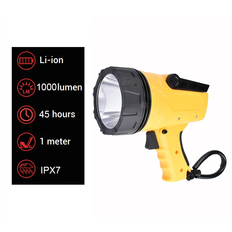 Oplaadbare 1000 Lumen Long-Shot Spotlight