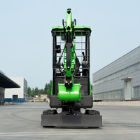 Mini Excavator 1.8 Ton Mesin Diesel EPA Euro 5 Bersertifikasi CE Dengan Kanopi Kabin Untuk Irigasi Pertanian Pembuatan Parit Track Karet
