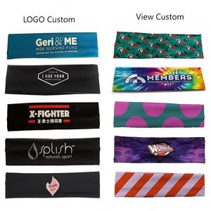 Bán Buôn Biểu Tượng Tùy Chỉnh Thoáng Khí Đàn Hồi Thể Thao Headbands Unisex Mồ Hôi Hấp Thụ Tập Thể Dục Mũ Nón Rộng Headbands Trong Bông - Product Image 4