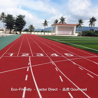 Système de revêtement de sol élastique pour piste de course scolaire 400m, piste d'athlétisme, fourniture directe d'usine pour les projets scolaires au Canada