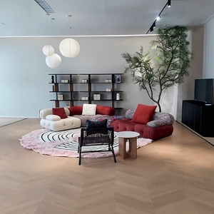 Sofá Modular Combinable <span class=keywords><strong>Mica</strong></span> Chameleon Chenille, Estilo Italiano de Lujo, Cuero Genuino, Espuma de Alta Densidad, Alta Gama - Product Image 3