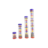 Children's Rainmaker Music Toy Raindrop Sound Tube Ball Hourglass Percussion Instrument Educational Baby Sound Toy Plastic 20CM