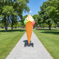 Sculpture de cône de crème glacée en résine 3D sur mesure MALTON, design ange, à vendre