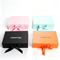 Boîte cadeau de luxe personnalisée en gros avec ruban pour mariage, fête, emballage de fêtes, boîte en papier rigide magnétique personnalisée avec logo