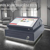 Sistema POS Todo en Uno con Pantalla Táctil de 11.6/12.5'', Impresora Térmica Integrada de 80 mm, LED/VFD/Pantalla Secundaria de 5'', Escáner y Caja Registradora