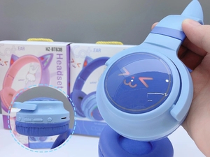 Audífonos BT638 Macaron con Luz <span class=keywords><strong>de</strong></span> Respiración Colorida Degradada, Audífonos <span class=keywords><strong>de</strong></span> Oreja <span class=keywords><strong>de</strong></span> <span class=keywords><strong>Gato</strong></span>, Audífonos Estéreo B39 BT 5.3 para Juegos, Música, Niños - Product Image 6