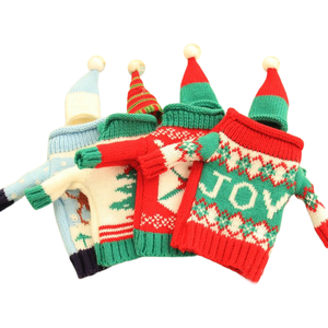 Decoraciones navideñas para botellas de vino, cubierta personalizada para botellas de vino tinto, novedad - Product Image 3