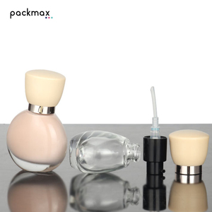 New 30ml Clear Unique-Shaped Glass Spray Bottle for Lotion Serum Essential Oil Cosmetics Liquid <b>Foundation</b> - Product Image 5