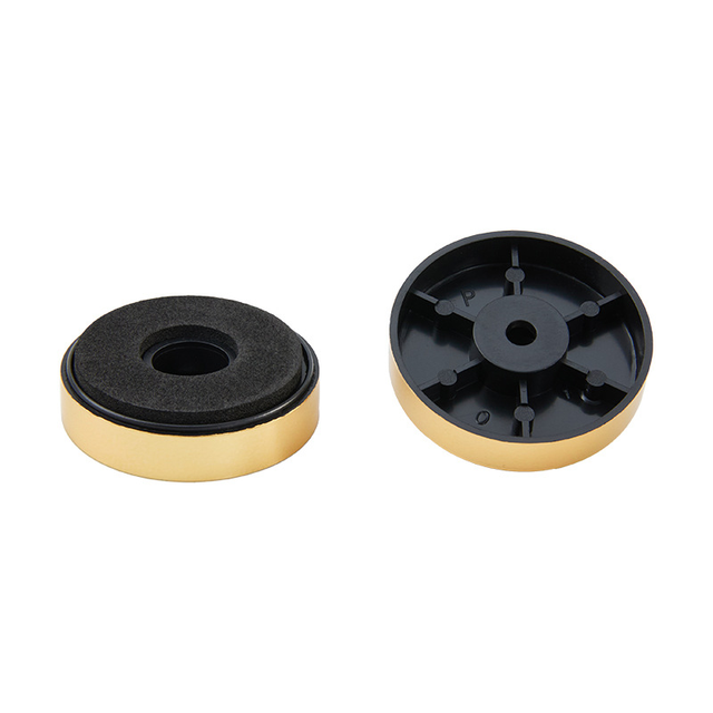 Factory Custom Gold/Silver Anodized Aluminum Audio Amplifier Vibration Isolation Foot Pad Anti Slip Foam Speaker Feet