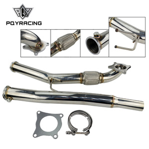 Poyracing Turbo Downpipe 2.0T FSI pour VW Golf GTI Jetta Audi A3 – Système d'échappement droit amélioré - Product Image 1