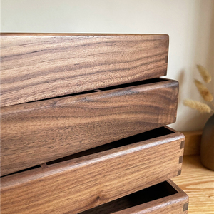 Đen walnut bàn tổ chức với Mortise-tenon mộc đa ngăn hộp hình chữ nhật cho vật tư văn phòng lưu trữ bán buôn - Product Image 6