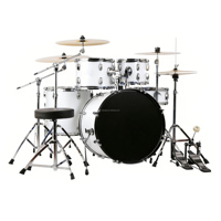Kit de batterie avec 3 cymbales, support de cymbales et tabouret de batterie