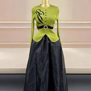 Conjunto de Falda y Pantalones Cortos de Gasa con Pliegues Florales para Mujer, Talla Grande, Casual, Transpirable y Antiestático, 2 Piezas - Product Image 4