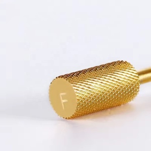 Brocas de carburo de tungsteno grandes doradas para taladro de uñas, accesorios para limas de uñas, herramienta de manicura para proveedores de salones - Product Image 2