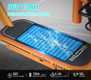 สกู๊ตเตอร์ไฟฟ้าแบบพับได้ Samebike Brushless สองล้อ แบตเตอรี่ลิเธียมขนาดเล็ก ระบบดิจิตอลอัจฉริยะ รับน้ำหนักได้ 120 กก. กำลังไฟ 250 วัตต์ รุ่น SM-C02 250W - Product Image 2