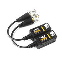Cctv Vidéo Balun Hd 8Mp Connecteur Émetteur-Récepteur Dc Rca Bnc à Rj45 3 en 1 pour Cctv Sécurité Surveillance Hd Vidéo Balun Rj45