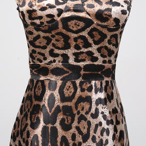 King Mcgreen Star Leopard Print Dress Sexy and Bold Girl Halter Top <span class=keywords><strong>de</strong></span> cintura alta Vestido largo ajustado Vestido <span class=keywords><strong>de</strong></span> fiesta <span class=keywords><strong>de</strong></span> <span class=keywords><strong>noche</strong></span> - Product Image 6