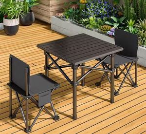 Ensemble de <span class=keywords><strong>table</strong></span> <span class=keywords><strong>pliante</strong></span> portable <span class=keywords><strong>et</strong></span> de <span class=keywords><strong>chaise</strong></span> Kermit Moon à dossier haut <span class=keywords><strong>pour</strong></span> le <span class=keywords><strong>camping</strong></span> en plein air, les pique-niques, les barbecues <span class=keywords><strong>et</strong></span> les voitures, meubles d'extérieur - Product Image 5