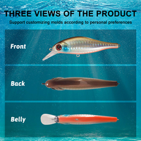 Leurre flottant MISTER LURE Minnow 10g ABS Hard Bait pour la pêche au bar, au brochet et à la perche en lac avec hameçons