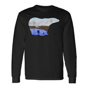 Maglietta a Maniche Lunghe JamCats Biomes Tundra Orso Polare, Unisex, Collo Tondo, Stampa Digitale, per Adulti, Promozionale - Product Image 1