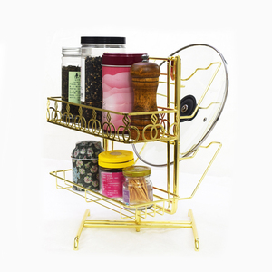 Épices <span class=keywords><strong>rotatif</strong></span> <span class=keywords><strong>Porte</strong></span>-bouteilles Métal Ustensiles de Cuisine Organisateur Titulaire - Product Image 5