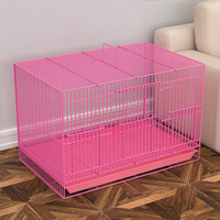 Cage à oiseaux pliable, légère, extra-large, durable, en métal, pour poulets, cailles, perroquets, canards, pour la maison et l'extérieur, avec plateau