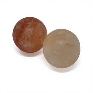 <b>Ball</b> <b>Massage</b> Stone Himalayan Pink Sat Natural Crystal Body Therapy Spa Wellness OEM Supplier - Product Image 1