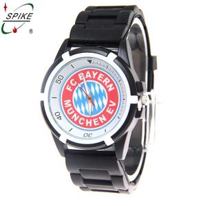 シリコンバンドステンレススチールバックケース付きサッカークラブ時計の多くの種類 - Product Image 2