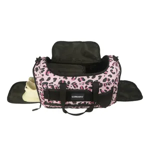 Factory Custom Sport Waterproof Leopard Bag Large Outdoor Travel 50l Duffel Bag For Women