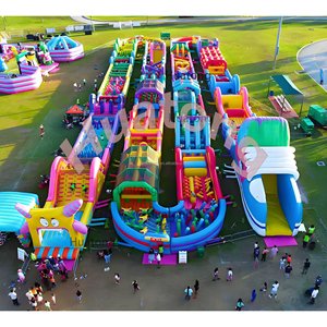 Huatong <strong>Inflatable</strong> Trampoline Large <strong>Bounce</strong> House Giant <strong>Inflatable</strong> Park Big Bouncy <strong>Castle</strong> <strong>Combo</strong> Obstacle Course <strong>Inflatable</strong> - Product Image 1