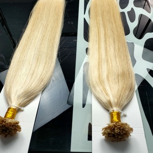 Extensiones de Cabello Humano 100% Remy con Punta de Queratina Dragonbeauty, Color Rubio, Doble Trama, Extensiones de Cabello con Punta en U, Venta al Por Mayor - Product Image 5
