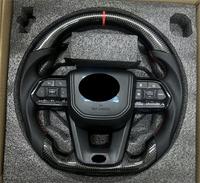Volant en cuir en fibre de carbone pour Toyota Hilux Land Cruiser Dmax F150 Ranger Triton L200 Custom Steer 4x4 Forged Wheel