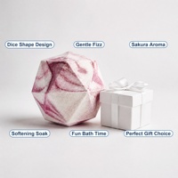 Bombes de bain effervescentes artisanales en cristal de sakura, relaxantes, hydratantes, pour spa, lot de 6 pièces, vente en gros, personnalisable OEM ODM, 110g
