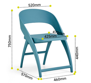 GDRS USA DELIVERY Folding PP <b>Plastic</b> <b>Dining</b> <b>Chair</b> Modern Curved Open-Back Side <b>Chair</b> Indoor Outdoor - Product Image 1