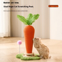 Planche à gratter pour chat griffoir en sisal arbre à chat tout en un durable affûteur de griffes verticales sans perte jouet pour chat carotte