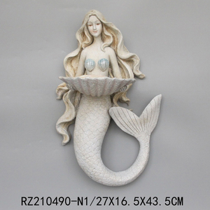 Esculturas Art Deco, artesanías de resina, estatua de <span class=keywords><strong>sirena</strong></span> oceánica, figuritas marinas, adorno costero para decoración de accesorios para el hogar - Product Image 4