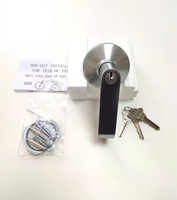 Poignée à levier TOP ONE 006Z robuste et résistante, 85 mm, nickel brossé, certifiée CE, pour dispositif de sortie de secours, serrure de porte d'entrée