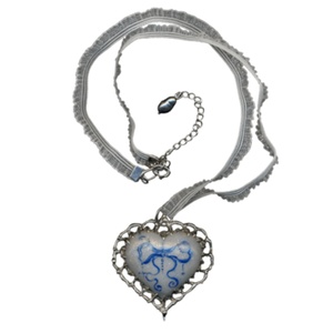 Collier pendentif cœur rouge, motif couple, style gothique hip-hop punk, chaîne en alliage plaqué or, pour hommes et femmes, style bouddhiste - Product Image 5