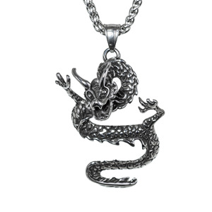 yunnique Crown Lion Head Stainless Steel Pendant Men's Necklace Punk Style Red Eyes 3D Relief Fashion Jewelry - Product Image 2