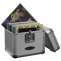 Boîte de rangement pour disques vinyles en aluminium