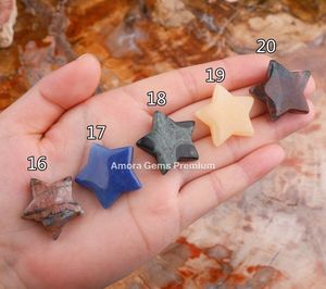 20มม. คริสตัลบำบัดแบบผสมอัญมณีรูปดาว Cabochon อัญมณีหลวมสำหรับทำเครื่องประดับทำเองแหวนต่างหูจี้ - Product Image 3