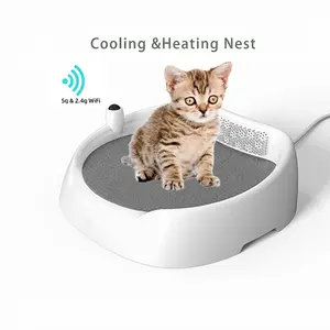 Novo design de cama de gato inteligente com controle de temperatura e função de aquecimento inteligente, ninho de gato com aplicativo inteligente