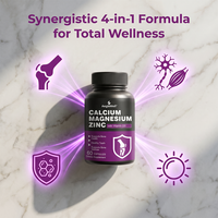Kapsul Aeglewell Kalsium Magnesium Seng dengan Kalsium 1000mg, Magnesium 500mg untuk Kesehatan Tulang, Fungsi Otot, Kesehatan Jantung
